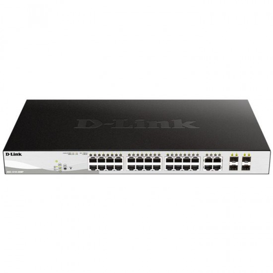 28-Port Max Poe Gigabit Smart Managed switch, 24xPoE & 4xSFP ports, 370W.