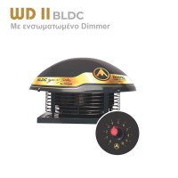 WD2 BLDC ΕΞΑΕΡΙΣΤΗΡΑΣ ΣΤΕΓΗΣ ΜΕΤΑΛΛΙΚΟΣ ΦΥΓΟΚΕΝΤΡΙΚΟΣ ΡΟΥΛΕΜΑΝDIMMER Φ200 80W ΜΑΥΡΟΣ DOSPEL