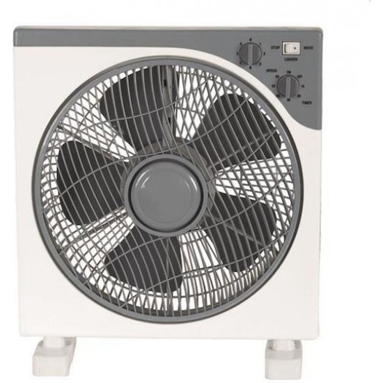 ΑΝΕΜΙΣΤΗΡΑΣ BOX FAN ΤΕΤΡΑΓΩΝΟΣ ΑΣΠΡΟ-ΓΚΡΙ Φ37 45W
