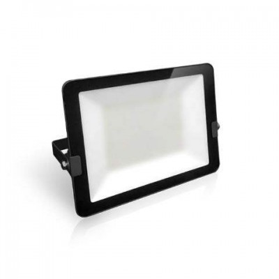 ΠΡΟΒΟΛΕΑΣ LED SUPER SLIM DOB 50W ΜΑΥΡΟΣ IP65 4000K FOS_ME