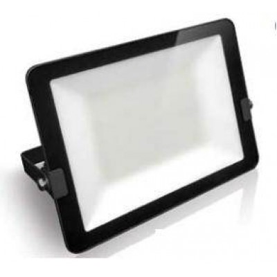 ΠΡΟΒΟΛΕΑΣ LED SUPER SLIM DOB 100W ΜΑΥΡΟΣ IP65 4000K FOS_ME