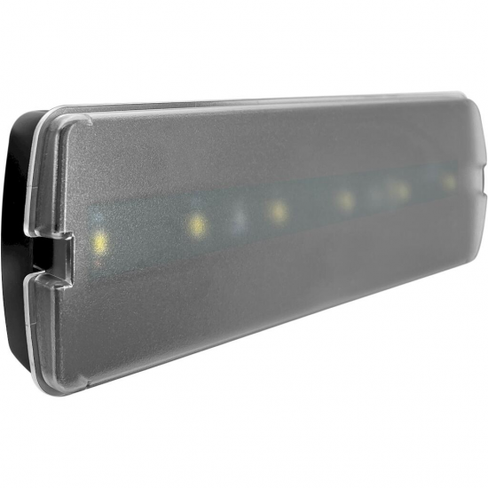 LED Φωτιστικό ασφαλείας 1W 6500K 100lm 239x80mm μαύρο