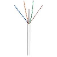 Καλώδιο δικτύου CAT 6, U/UTP, μονόκλωνο, σε κουλούρα 100m, σε άσπρο χρώμα.