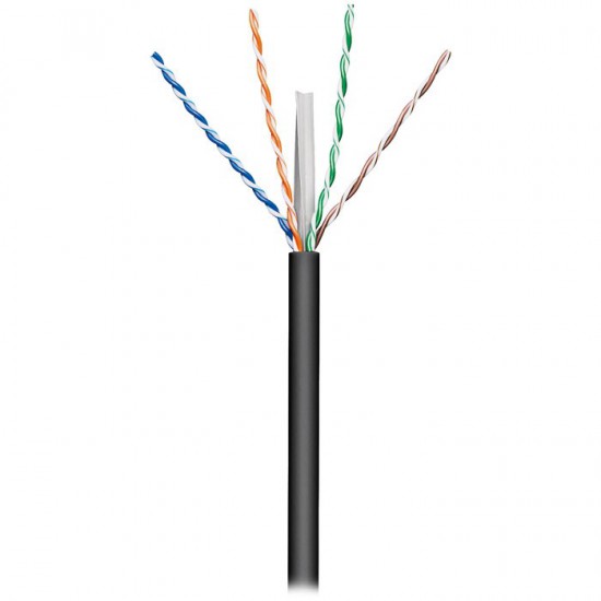 Καλώδιο δικτύου CAT 6, U/UTP, μονόκλωνο, σε κουλούρα 100m, ιδανικό για εξωτερική χρήση.