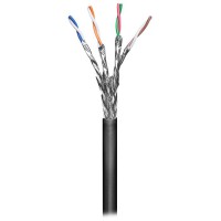Καλώδιο δικτύου CAT 6, S/FTP, μονόκλωνο, σε κουλούρα 100m, ιδανικό για εξωτερική χρήση.