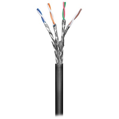 Καλώδιο δικτύου CAT 6, S/FTP, μονόκλωνο, σε κουλούρα 100m, ιδανικό για εξωτερική χρήση.