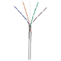 Καλώδιο δικτύου CAT 5e, F/UTP, μονόκλωνο, σε κουλούρα 100m, σε γκρι χρώμα.