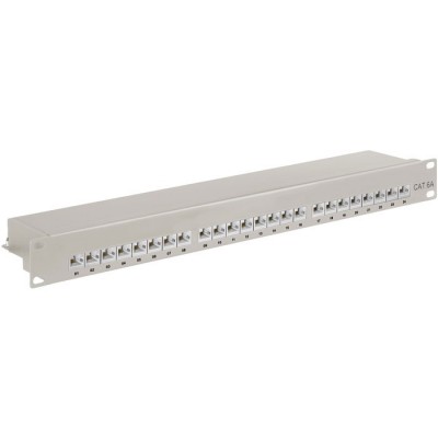 Patch panel κατηγορίας CAT 6A STP, 24 θυρών σε γκρι χρώμα 90855
