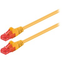 Καλώδιο δικτύου CAT 6, U/UTP, 1.00m σε κίτρινο χρώμα.