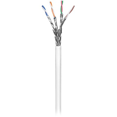 Καλώδιο δικτύου CAT 6, S/FTP, πολύκλωνο, σε κουλούρα 305m, σε λευκό χρώμα.