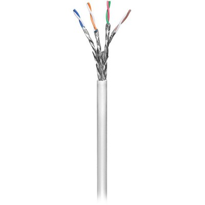 Καλώδιο δικτύου CAT 6, S/FTP, μονόκλωνο, σε κουλούρα 305m, σε γκρι χρώμα.