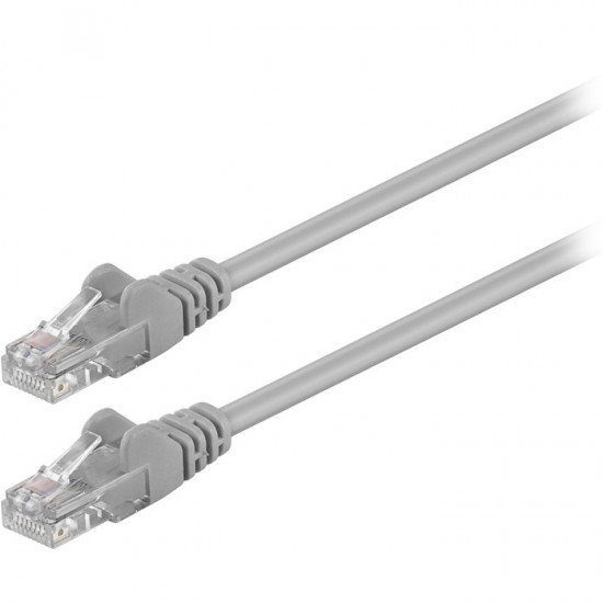 Καλώδιο δικτύου CAT 5e, U/UTP, 0.50m σε γκρι χρώμα.