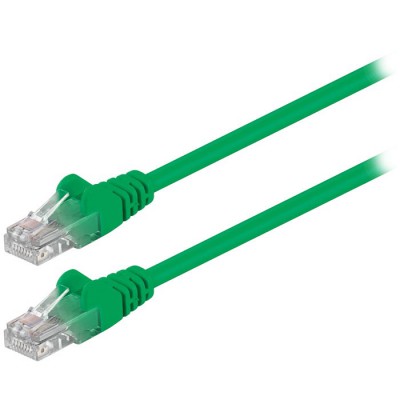 Καλώδιο δικτύου CAT 5e, U/UTP, 1.00m σε πράσινο χρώμα.