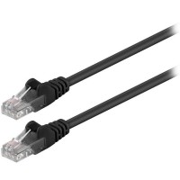 Καλώδιο δικτύου CAT 5e, U/UTP, 1.00m σε μαύρο χρώμα.