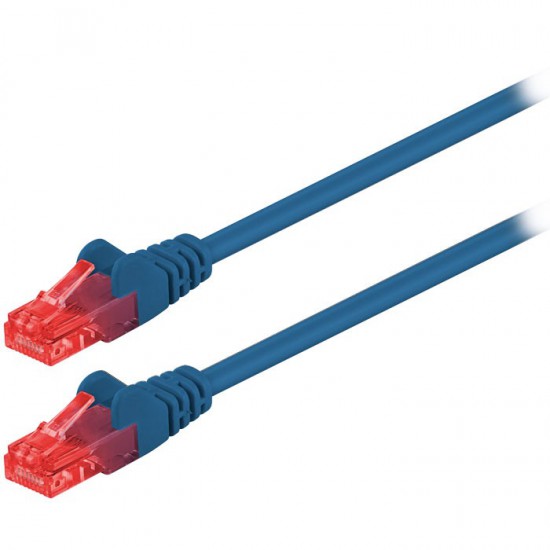 Καλώδιο δικτύου CAT 6, U/UTP, 0.25m σε μπλε χρώμα.