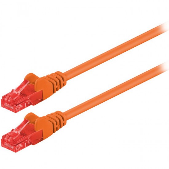 Καλώδιο δικτύου CAT 6, U/UTP, 1.00m σε πορτοκαλί χρώμα.