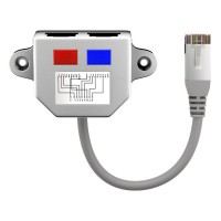 Διακλαδωτής δικτύου LAN CAT5 RJ45, 1x 8pin σε 2x 4pin.