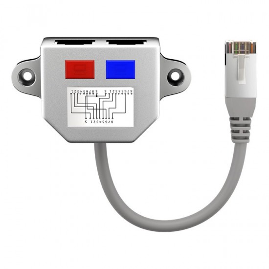Διακλαδωτής δικτύου LAN CAT5 RJ45, 1x 8pin σε 2x 4pin.