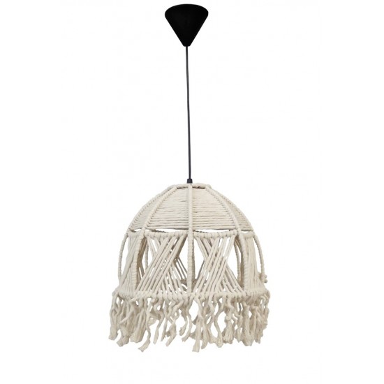 BRAZIL -B- 1L WHITE MACRAME ΧΙΑΣΤΗ ΠΛΕΞΗ ΚΡΕΜΑΣΤΟ ΦΩΤΙΣΤΙΚΟ