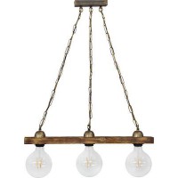 Ράγα μοντέρνο φωτιστικό Ε/27 RAGA 3L CHAIN WOOD