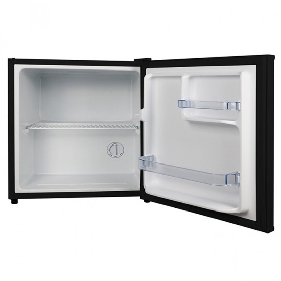 Ψυγείο Mini Bar 41L με εσωτερικό φωτισμό LED, ενεργειακής κλάσης E, σε μαύρο χρώμα.