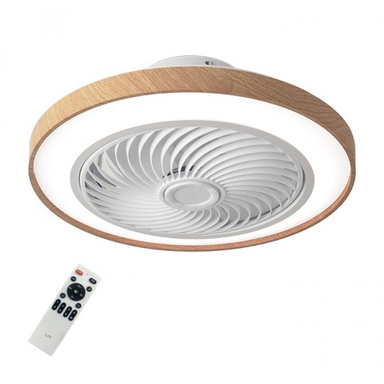 Ανεμιστήρας οροφής DC 19" με LED φωτιστικό και τηλεχειριστήριο, 32W