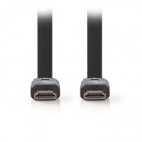 Flat καλώδιο High speed HDMI with Ethernet, HDMI αρσ. - HDMI αρσ., με επίχρυσες επαφές, 3.00m