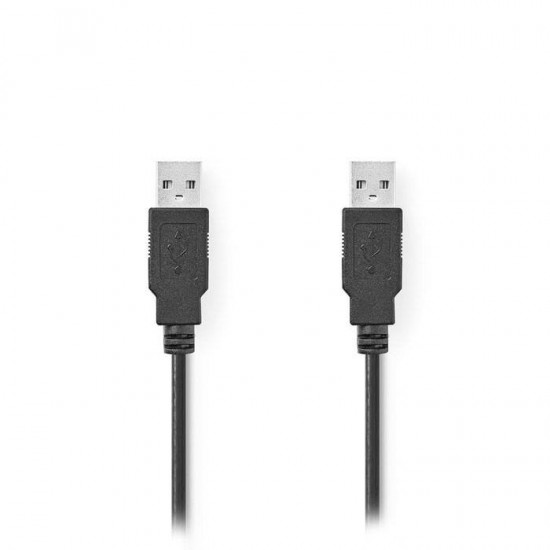 Καλώδιο USB High-Speed A αρσ. - USB A αρσ., 1.00m NEDIS CCGP60000BK10