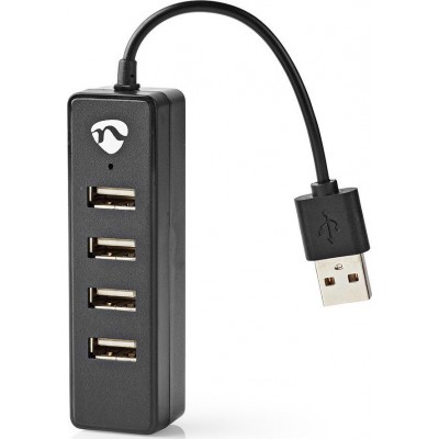 USB 2.0 Hub 4 θυρών, σε μαύρο χρώμα NEDIS UHUBU2420BK