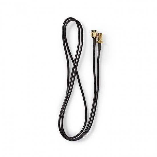 Καλώδιο SMA αρσ. - SMA θηλ, Reverse Polarity, με επίχρυσα βύσματα, 1.0m NEDIS CSGP02210BK10