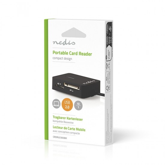 Card reader All-in-One USB 2.0, με ενσωματωμένο καλώδιο