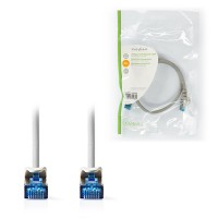 Καλώδιο δικτύου CAT 6a, S/FTP, 0.5m σε γκρι χρώμα.