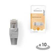 Κονέκτορας CΑΤ 5e UTP RJ45 αρσ. με καπάκια, σε συσκευασία 10 τεμαχίων.
