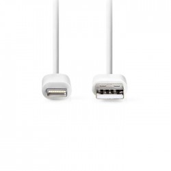 Καλώδιο USB High-Speed A αρσ. – Lightning, 2.00m, σε άσπρο χρώμα 