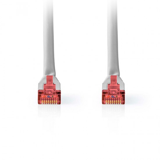 Καλώδιο δικτύου CAT 6, S/FTP, 10m σε γκρι χρώμα.