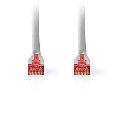 Καλώδιο δικτύου CAT 6, S/FTP, 15m σε γκρι χρώμα.