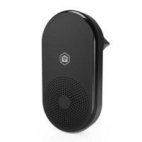 Ασύρματο plug-in smart εσωτερικό κουδούνι, σε μαύρο χρώμα.