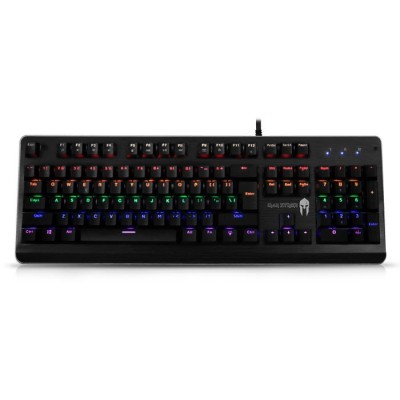 Ενσύρματο μηχανικό gaming πληκτρολόγιο, με backlight RGB LED φωτισμό 6 χρωμάτων και επιφάνεια από αλουμίνιο σε μαύρο χρώμα NOD IRON STRIKE 