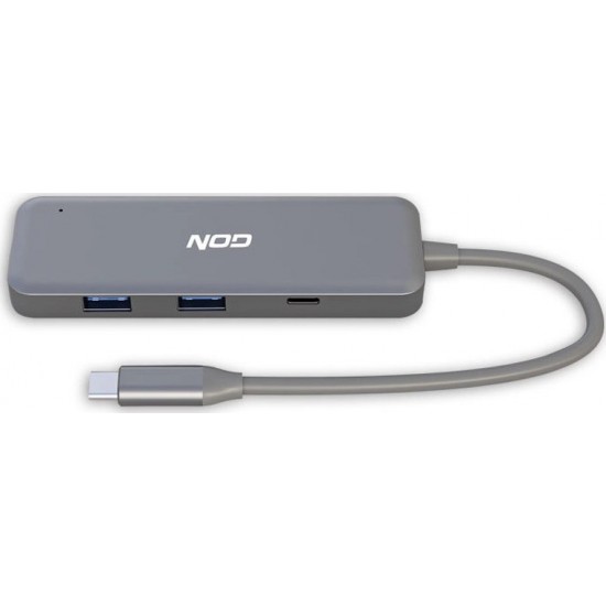 Hybrid USB 3.1 Type-C hub αλουμινίου, 4 θυρών  NOD HYBRID METAL HUB 3-1.C