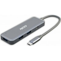 Hybrid USB 3.1 Type-C hub αλουμινίου, 4 θυρών  NOD HYBRID METAL HUB 3-1.C