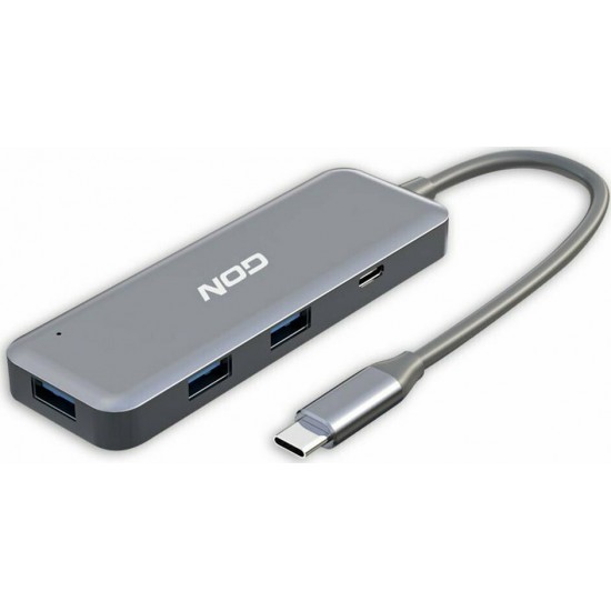 Hybrid USB 3.1 Type-C hub αλουμινίου, 4 θυρών  NOD HYBRID METAL HUB 3-1.C