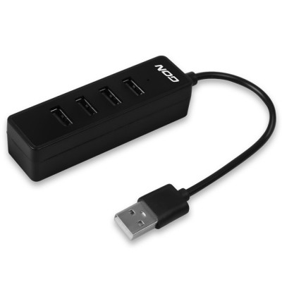 USB 2.0 Hub 4 θυρών σε μαύρο χρώμα 