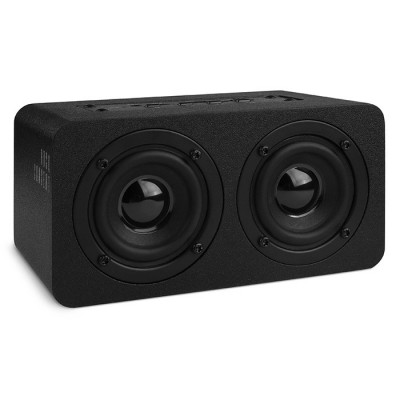 Ξύλινο φορητό bluetooth ηχείο σε total black χρώμα, 10W NOD ROCK CONCERT