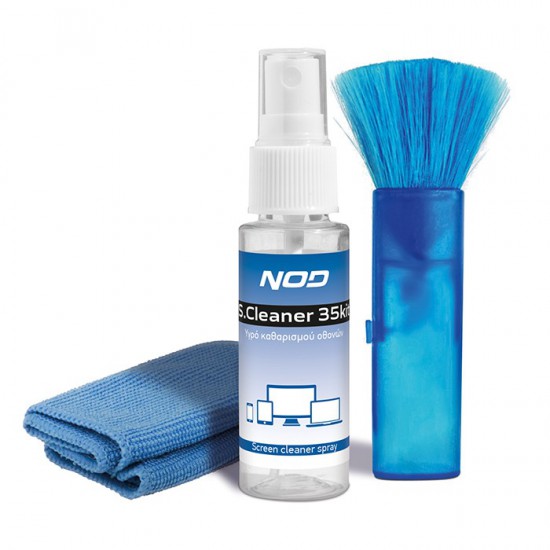 3-σε-1 σετ καθαρισμού οθονών, 35ml NOD S.CLEANER 35KIT