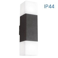 ΦΩΤΙΣΤΙΚΟ UP/DOWN ΤΟΙΧΟΥ SAPORO/W 2XE27 ΜΑΥΡΟ IP44