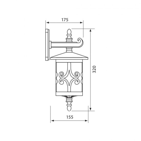 ΦΩΤΙΣΤΙΚΟ ΦΑΝΑΡΙ JARDIN WD008  ΚΑΦΕΣ IP44