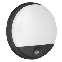 6112R ΦΩΤΙΣΤΙΚΟ LED ΕΞΩΤΕΡΙΚΟ ΣΤΡΟΓΓΥΛΟ ΑΝΙΧΝ.ΚΙΝΗΣΗΣ&ΦΩΤΟΣ Φ210/49 ΜΑΥΡΟ 15W 4000K IP54 ORNO