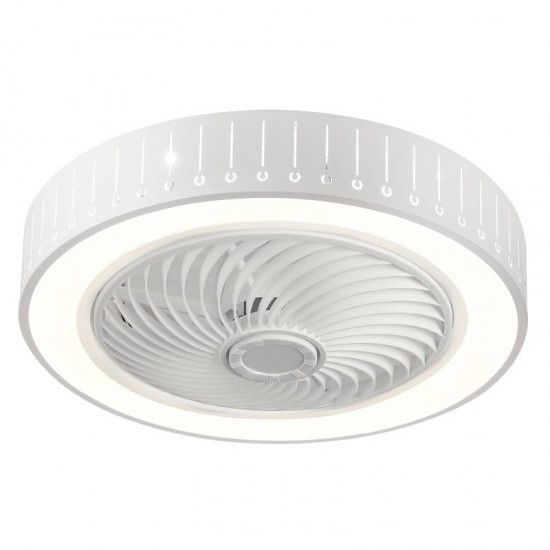 ΑΝΕΜΙΣΤΗΡΑΣ ΟΡΟΦΗΣ “STEFY” ΛΕΥΚΟΣ 12″ 35W (ΠΛΑΙΣΙΟ Φ50)REMOTE 44W LED LIGHT 3 CCT DIMMABLE
