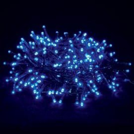 ΛΑΜΠΑΚΙΑ 180 LED 2,6W ΣΕ ΣΕΙΡΑ ΜΕ ΠΡΟΓΡΑΜΜΑ. ΠΡΑΣΙΝΟ ΚΑΛΩΔΙΟ. ΜΠΛΕ