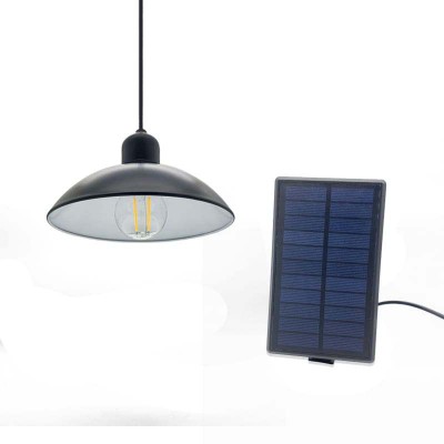 “SOLIZ” SOLAR ΦΩΤΙΣΤΙΚΟ ΚΗΠΟΥ ΜΕ ΚΑΠΕΛΟ (Φ15) + 5 ΜΕΤΡΑ ΚΑΛΩΔΙΟ ΜΑΥΡΟ ΑΛΟΥΜΙΝΙΟ IP64